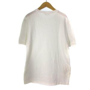 PRADA SPORT Tシャツ カットソー ベルクロポケット コットンピケ 半袖 ワンポイント オフホワイト XL IBO25 AA