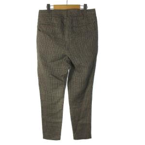 JURGEN LEHL babaghuri チェック テーパードパンツ リネン ウール ブラック ベージュ Ｍ