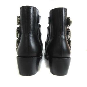 TOGA PULLA 22年製 メタルカウボーイブーツ ベルト レザー 36 ブラック