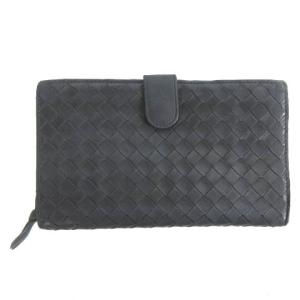 114074 財布 ウォレット 二つ折り イントレチャート レザー 黒 ブラック