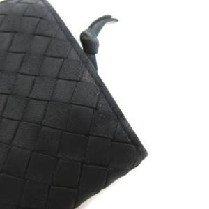 BOTTEGA VENETA 114074 財布 ウォレット 二つ折り イントレチャート レザー 黒 ブラック