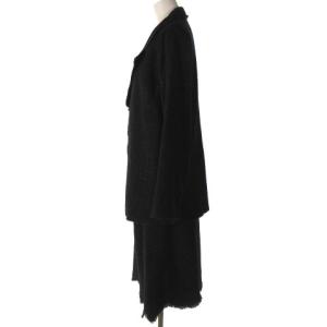 JURGEN LEHL スカート セットアップ スーツ ウール シルク ツイード ブラック L