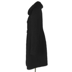 EPOCA コート ラビットファー ブークレ 40 ブラック