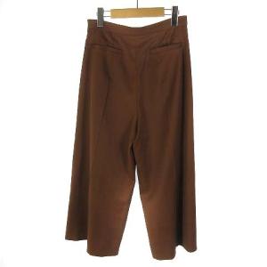 EPOCA ガウチョ パンツ ワイド スリット センタープレス ブラウン 40