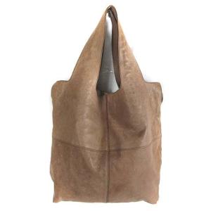 GIVENCHY レザー トートバッグ ハンド ロゴ ブラウン