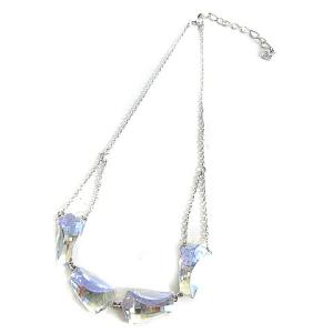 SWAROVSKI ネックレス ペンダント クリスタル 大粒 ブルー シルバー アクセサリー