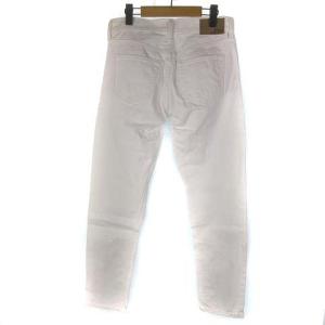 POLO RALPH LAUREN AVERY BOYFRIEND No.25 デニム パンツ ジーンズ テーパード レザーパッチ コットン ホワイト 白 W25
