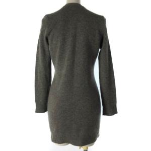 RALPH LAUREN カーディガン ウール カシミヤ 長袖 ロング ベーシック チャコールグレー M