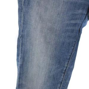 POLO RALPH LAUREN スキニーデニム ジーンズ カットオフ テーパード レザーパッチ コットン インディゴブルー 青系 W26 SM0