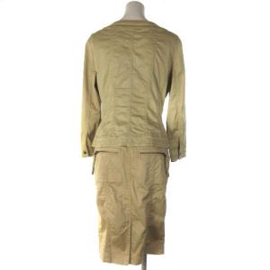 EPOCA セットアップ ノーカラー ジャケット ひざ丈 スカート ベージュ 40