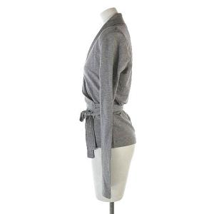 RALPH LAUREN カーディガン スウェット 長袖 カシュクール クロス 無地 グレー S SM0