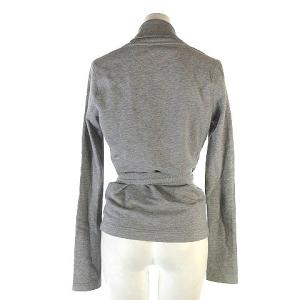 RALPH LAUREN カーディガン スウェット 長袖 カシュクール クロス 無地 グレー S SM0