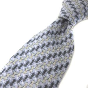 ネクタイ シルク100 ツイード柄 総柄 7905 MA ライトブルー IBO28