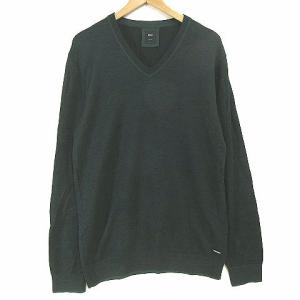TAILORED ニット セーター 長袖 シルク100% Vネック ハイゲージ グリーン