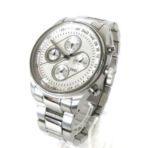 D&G TIME 腕時計 ウォッチ クロノグラフ クオーツ 3針 白文字盤 シルバーカラー SM0