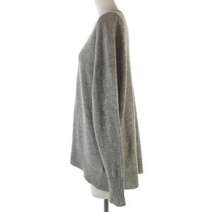 JOURNAL STANDARD 19年 ニット セーター カシミヤ100％ 長袖 丸首 ドロップショルダー グレー F