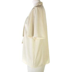 Paul Stuart マイルドドライスムース プルオーバー カットソー 半袖 ボウタイ 無地 アイボリー