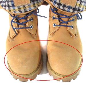Timberland ブーツ ショート ロールトップ フェイクスエード 切替 ウールチェック レースアップ