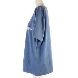 Leilian Ｔシャツ カットソー 半袖 英字 刺繍 大きいサイズ 青 ブルー 13