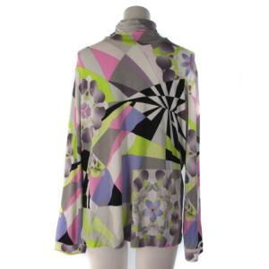 LEONARD SPORT タートルネック カットソー プルオーバー 長袖 花柄 マルチカラー