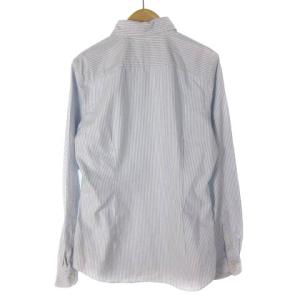 POLO RALPH LAUREN ボタンダウンシャツ ストライプ ワンポイント 長袖 ブルー M