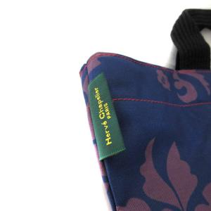 Hervé Chapelier トートバッグ ハンドバッグ ナイロン 花柄 ネイビー