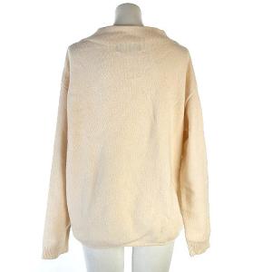 SHIPS 近年 ニット セーター 長袖 ウール カシミヤ混 モックネック ライトベージュ