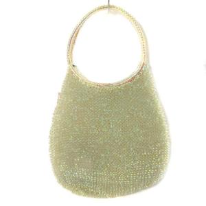 ANTEPRIMA ワイヤーバッグ ハンドバッグ スパンコール ラウンド縦型 ピンク ゴールド