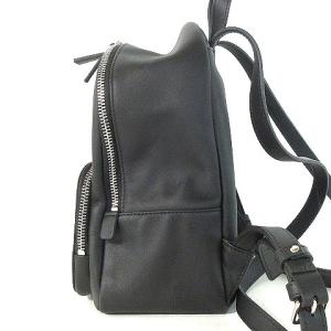 agnes b. リュックサック デイパック リアルレザー パンチングロゴ 小さめ ブラック