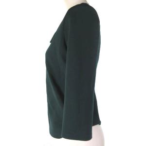 SYBILLA カットソー とろみ 7分袖 カットワーク モスグリーン 緑 M