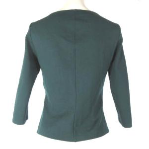SYBILLA カットソー とろみ 7分袖 カットワーク モスグリーン 緑 M