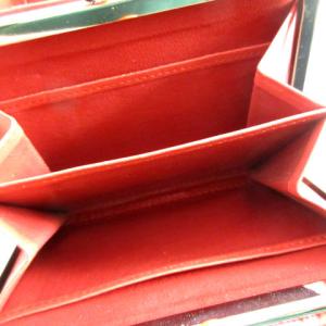 KENZO JUNGLE 二つ折り財布 コンパクトウォレット レザー ガマ口 花柄 レッド