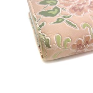 KENZO JUNGLE 二つ折り財布 コンパクトウォレット レザー ガマ口 花柄 ピンク