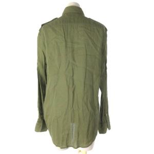 POLO RALPH LAUREN シャツ ブラウス 長袖 ミリタリー コットン リネン カーキ S