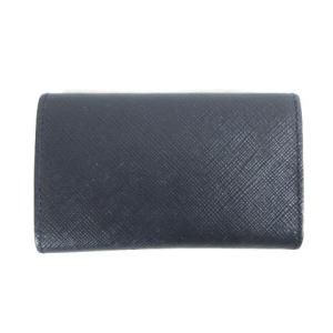 BARNEYS NEW YORK 4連 キーケース キーリング PVC ネイビー