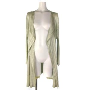 近年モデル プリーツカーディガン 2 グリーン