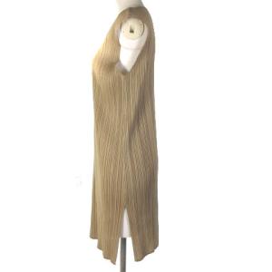 PLEATS PLEASE ISSEY MIYAKE 18AW プリーツ ノースリーブ チュニック 4 ベージュ