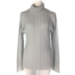 18SS プリーツタートルネックカットソー 3 青