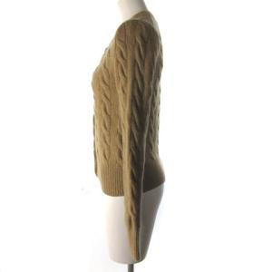 POLO RALPH LAUREN ニット カーディガン ケーブル カシミヤ混 ワンポイント ブラウン
