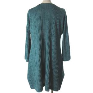 PLEATS PLEASE ISSEY MIYAKE ISSEY MIYAKE 近年モデル チュニック プリーツ 長袖 シェブロン 3 グリーン