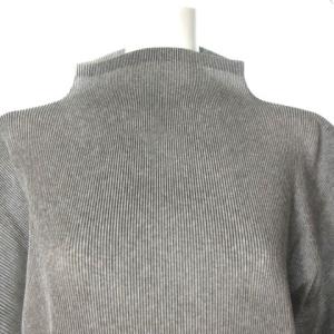 PLEATS PLEASE ISSEY MIYAKE カットソー プリーツ ボトルネック 変形 3 グレー