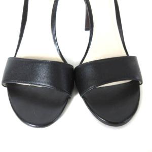 COLE HAAN サンダル レザー ハイヒール ピンヒール アンクルストラップ 黒 ブラック 6.5 B 23.5cm SM0