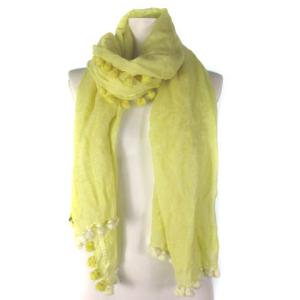 ストール ロング タッセル イエロー 黄 SM0