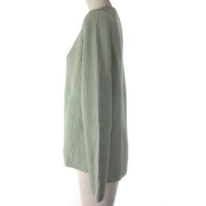 GALERIE VIE 20SS ニット セーター プルオーバー Vネック 長袖 ライトグリーン S SM0