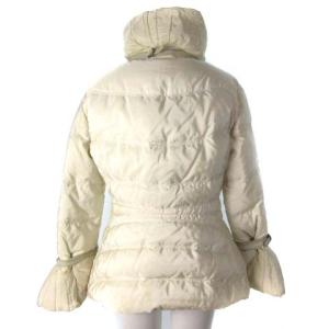 Ermanno Scervino ダウンジャケット コート ショールカラー ジップアップ レザーベルト オフホワイト 44