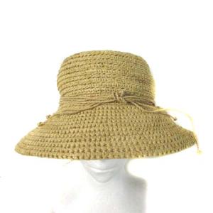 HELEN KAMINSKI ラフィアハット つば広帽 帽子 ベージュ  IBO32