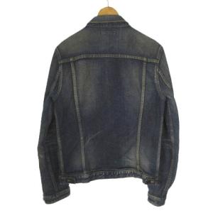 LOUNGE LIZARD デニムジャケット ジージャン ウォッシュ USED加工 インディゴ 2