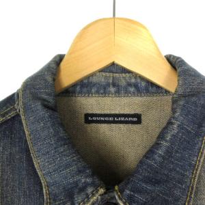 LOUNGE LIZARD デニムジャケット ジージャン ウォッシュ USED加工 インディゴ 2