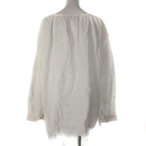 KAPITAL カットソー ブラウス 長袖 コットン フリンジ 白 ホワイト 3