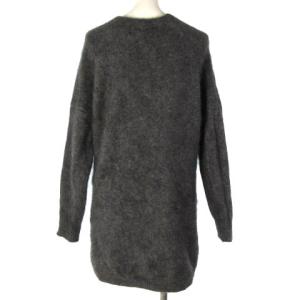 SHIPS 近年モデル カーディガン 長袖 アンゴラ調 チャコールグレー